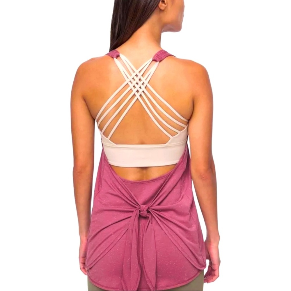 LULULEMON Tied in Energy 2-in-1 Tank Plumful / Pink Bliss Size 4
